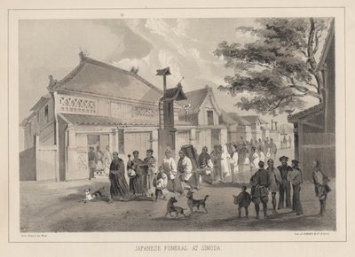Japonský pohřeb v Simoda, 1855 od Wilhelm Joseph Heine