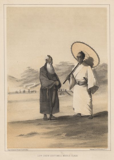 Kostýmy Lew Chew, střední třída, 1855 od Wilhelm Joseph Heine