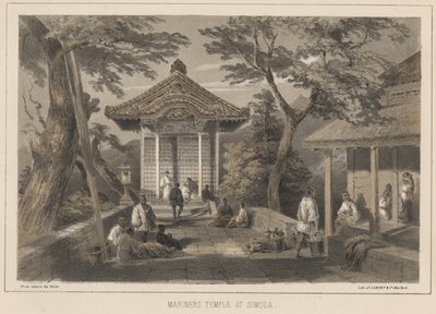Chrám námořníků v Simoda, 1855 od Wilhelm Joseph Heine