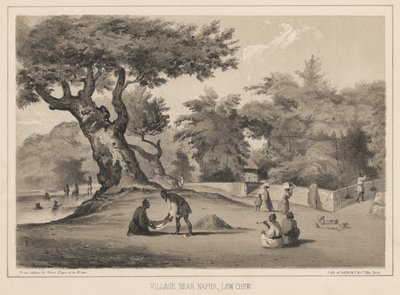 Vesnice poblíž Napha, Lew Chew, 1855 od Wilhelm Joseph Heine
