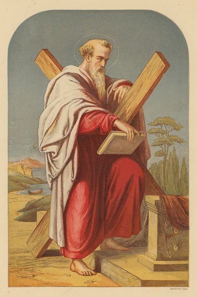 Svatý Ondřej (barevná litografie) od Wilhelm Kandler