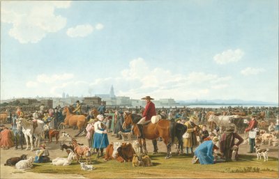 Dobytčí trh poblíž Genua, 1820 od Wilhelm Kobell Ritter von