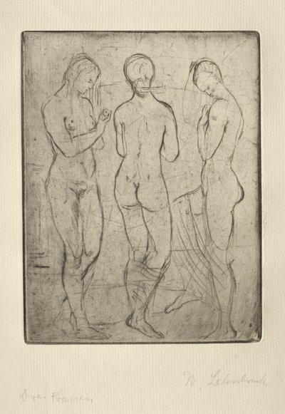 Tři ženy od Wilhelm Lehmbruck