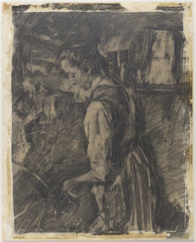 Mladá žena v kuchyni od Wilhelm Maria Hubertus Leibl