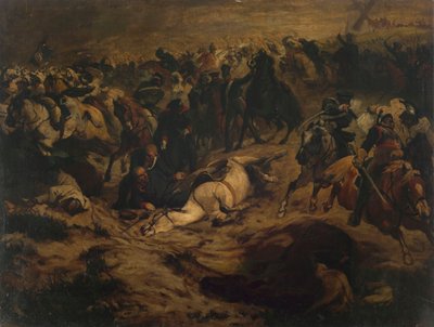 Blücher je zraněn poblíž Ligny od Wilhelm Lindenschmit der Jüngere