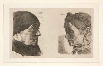 Bez názvu [studie dvou hlav] od Wilhelm Maria Hubertus Leibl