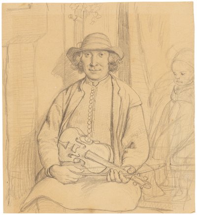 Švédský lidový hudebník od Wilhelm Marstrand