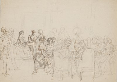 Večerní párty u princezny Charlotte Frederikke v Římě od Wilhelm Marstrand