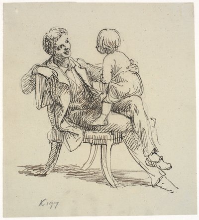 Dítě jezdí vzpřímeně od Wilhelm Marstrand