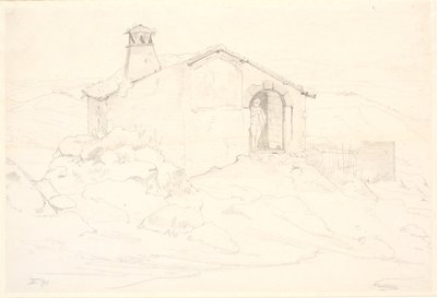 Horská krajina s chatkou od Wilhelm Marstrand