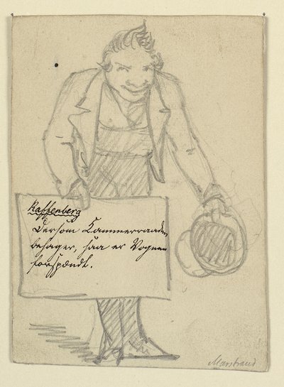 Sklánějící se kočí. Pozvánka (na Raffenberga) od Wilhelm Marstrand