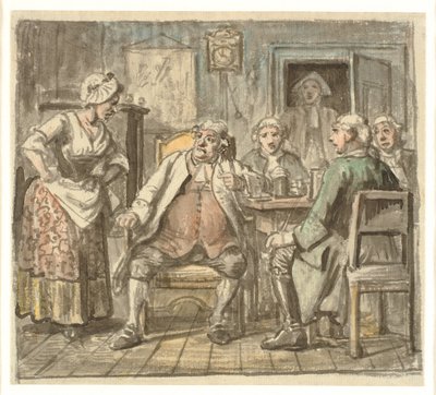 Collegium Politicum. Z filmu Ludvig Holberg The Political Tinker, dějství I, scéna 2. od Wilhelm Marstrand