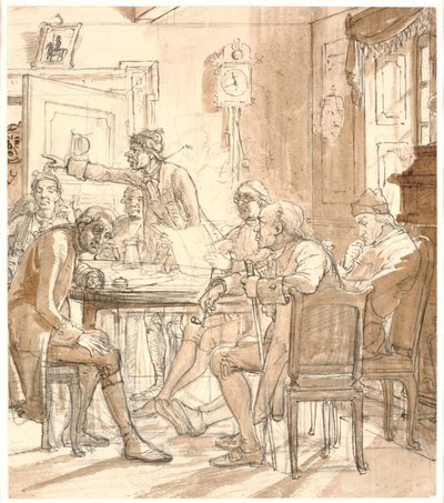 "Collegium Politicum". (Politický džbán) od Wilhelm Marstrand