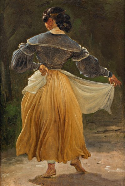 Tančící Římanka, před rokem 1838 (olej na kartě) od Wilhelm Marstrand