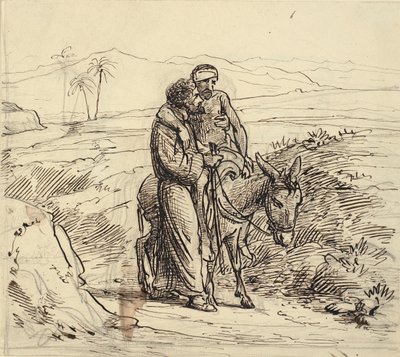 Milosrdný Samaritán doprovází raněné od Wilhelm Marstrand