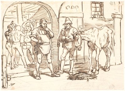 Starý kůň je odvezen do římské kovárny od Wilhelm Marstrand