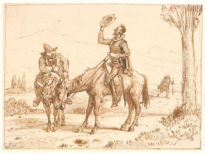 Don Quijote zvažuje svou helmu od Wilhelm Marstrand
