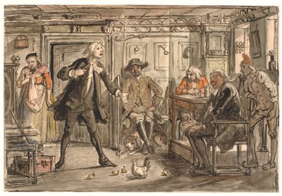 Erasmus Montanus debatuje s Perem Degnem od Wilhelm Marstrand