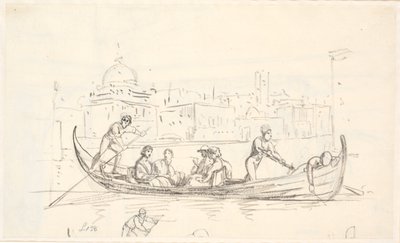 Gondola se dvěma veslaři od Wilhelm Marstrand