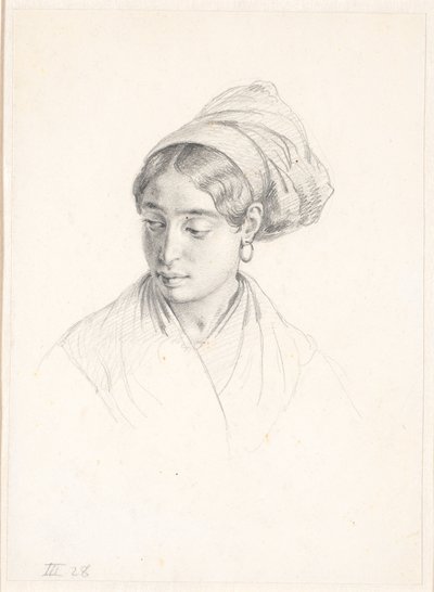 Hlava italské ženy od Wilhelm Marstrand