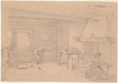 Italský selský interiér od Wilhelm Marstrand