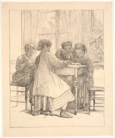 Čtení domácích úkolů od Wilhelm Marstrand