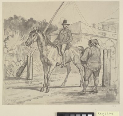 Jezdec a mýtník od Wilhelm Marstrand