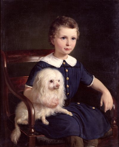 Studie chlapce se psem, 1860 od Wilhelm Marstrand