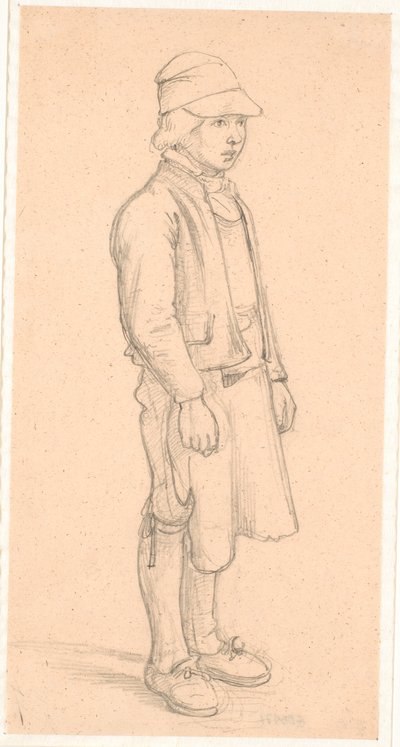 Švédský chlapec s čepicí od Wilhelm Marstrand