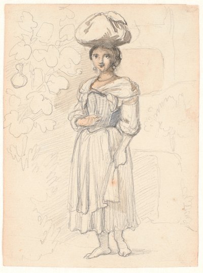 Mladá Italka, stojící od Wilhelm Marstrand