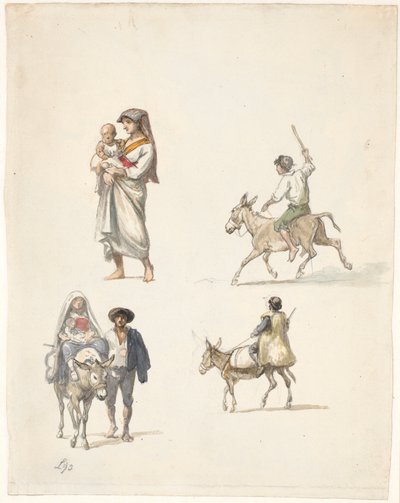 Cestující italští rolníci od Wilhelm Marstrand