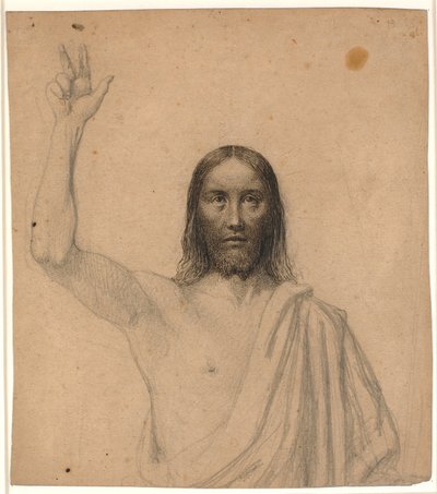 Blahoslavený Kriste. Poloviční postava ve tváři od Wilhelm Marstrand