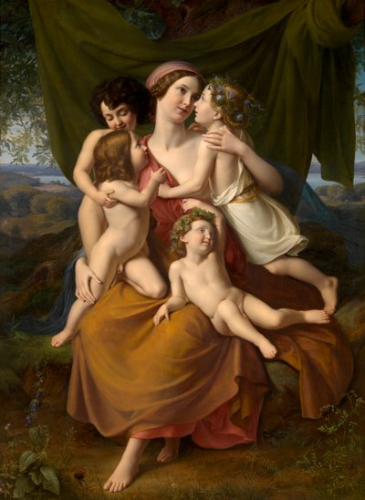 Charita (olej na plátně) od Wilhelm Schadow