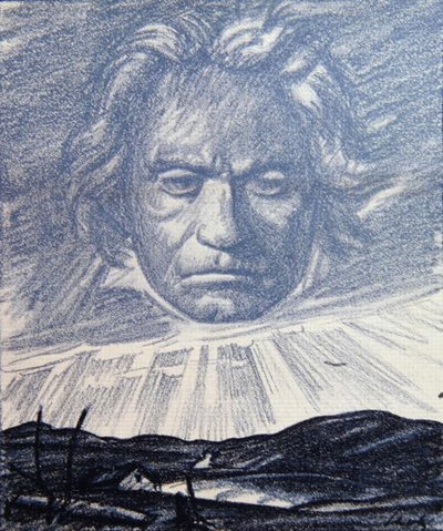 Pocta géniovi Beethovena, ilustrace z časopisu 