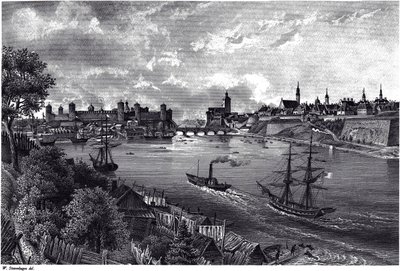 Pohled na Narva, c. 1850 od Wilhelm Siegfried Stavenhagen