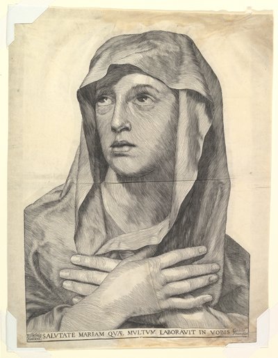 Busta Marie se zkříženýma rukama.n.d. od Wilhelm Traut