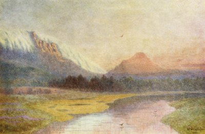 Západ slunce na Lví hlavě, vliv jihovýchodního větru (barevná litografie) od Wilhelm Westhofen