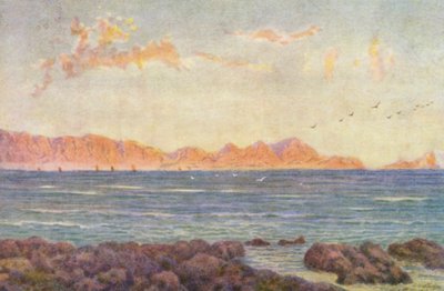 Jižní část False Bay s mysem Hangclip (barevná litografie) od Wilhelm Westhofen
