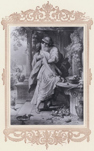 Dora, Alexis a Dora (litho) od Wilhelm von (after) Kaulbach