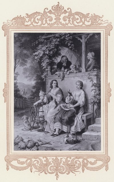 Friederike, pravda a poezie (litho) od Wilhelm von (after) Kaulbach