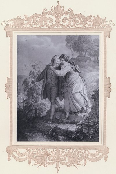 Hermann a Dorothea (litho) od Wilhelm von (after) Kaulbach