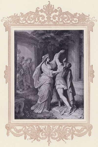 Ifigenie, Ifigenie na Tauris (litho) od Wilhelm von (after) Kaulbach
