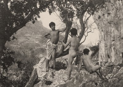studie mužských nahých aktů, c.1900 od Baron Wilhelm von Gloeden