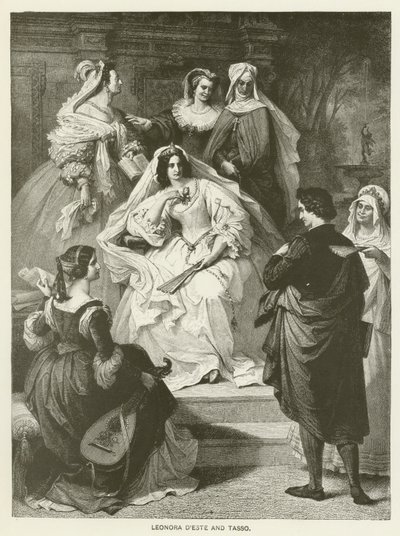 Leonora dEste a Tasso od Wilhelm von Kaulbach
