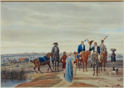 Setkání dvojice s důstojníky před Mnichovem od Wilhelm von Kobell