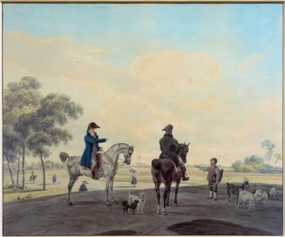 Dva jezdci před krajinou od Wilhelm von Kobell