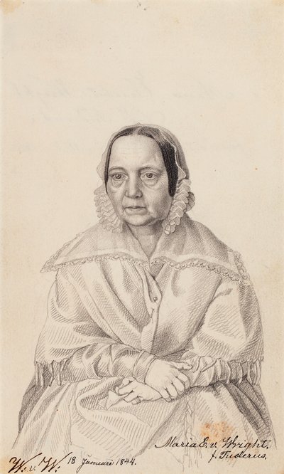 Maria Elisabeth von Wright, umělcova matka od Wilhelm von Wright
