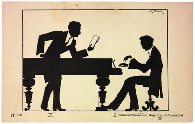 Hugo von Hofmannsthal 1874-1929 a Richard Strauss 1864-1949, 1914. od Wilhem Bithorn