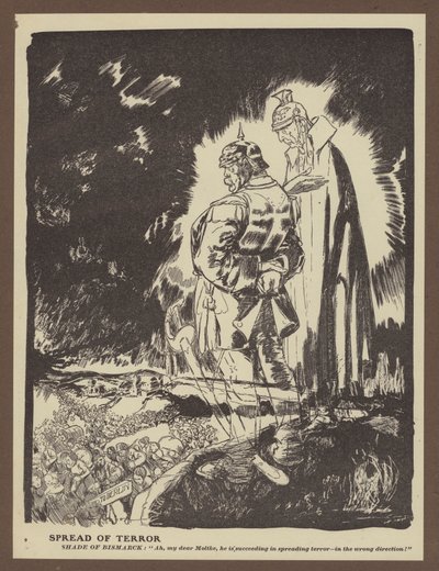 Šíření teroru (litho) od Will Dyson