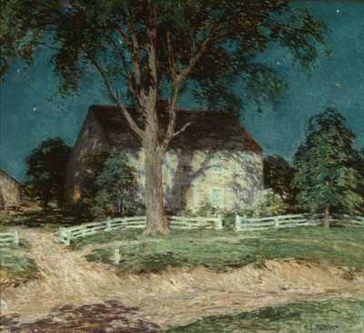 Stará usedlost v Connecticutu, asi 1914 (olej na plátně) od Willard Leroy Metcalf
